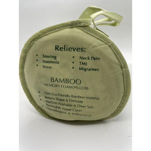 Memory Foam Bamboo Pillow Queen Size Cool & Breathable Cover w Zipper Rayon - Picture 4 of 4
